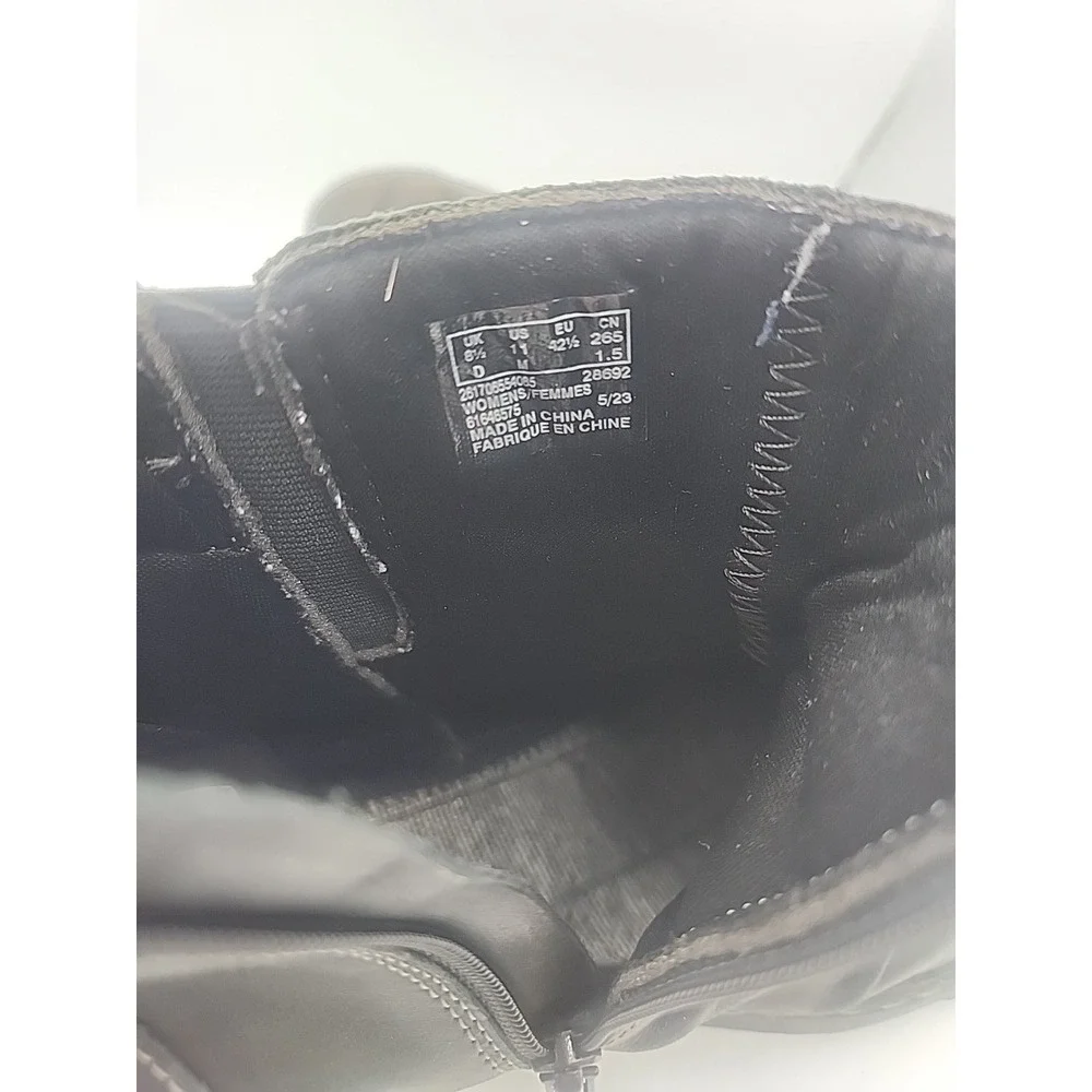 Clark's Caroline Orchid Women's Black Leather Ruched Ankle Boots Size‎ 11